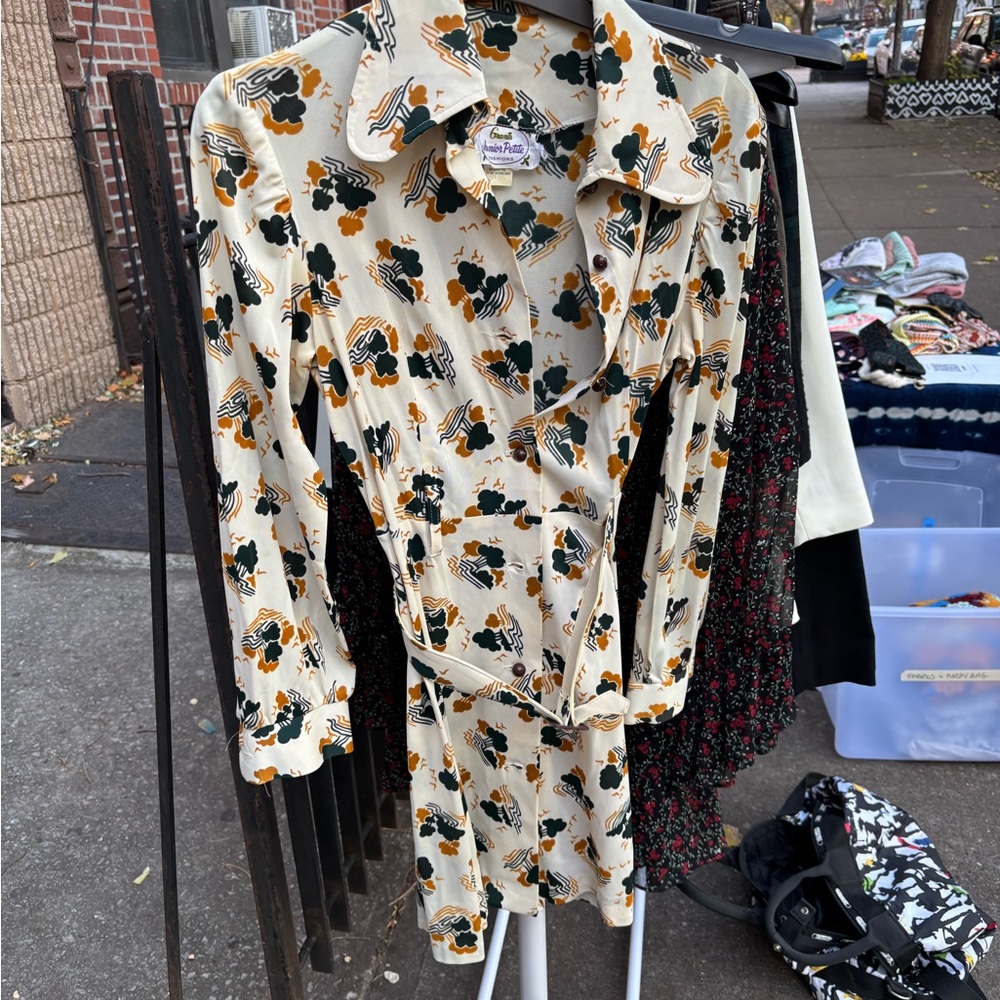 Vintage Floral Print Dress